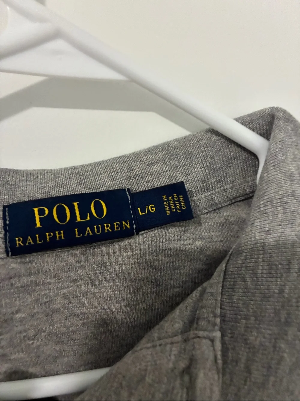 Ralph Lauren Heather Gray Polo with Embroidered Pony